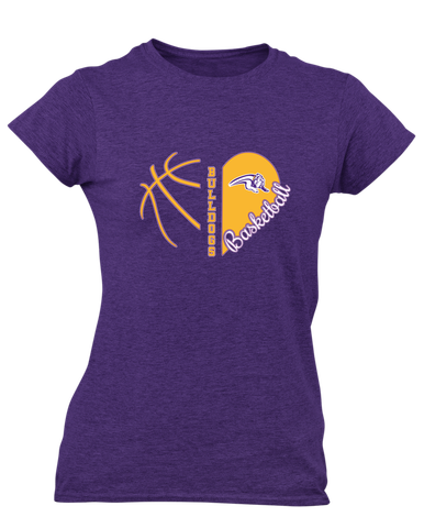 Wauconda Bulldogs Heart Basketball Women's Premium SS T-Shirt