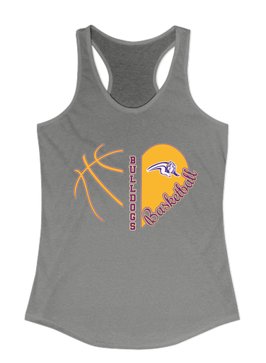 Wauconda Bulldogs Heart Basketball Women's Tank Top