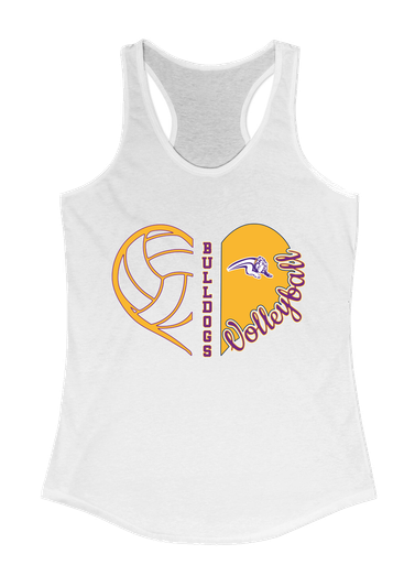 Wauconda Bulldogs Heart Volleyball Women's Tank Top