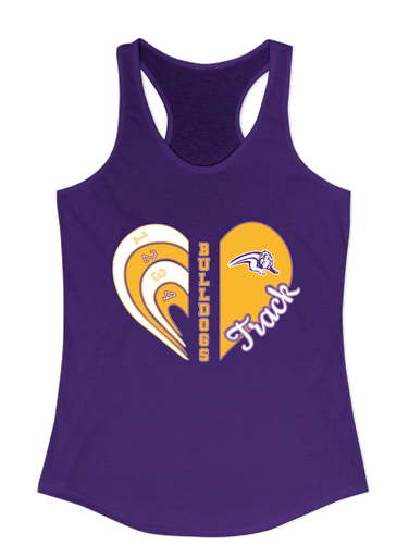 Wauconda Bulldogs Heart Track Women's Tank Top