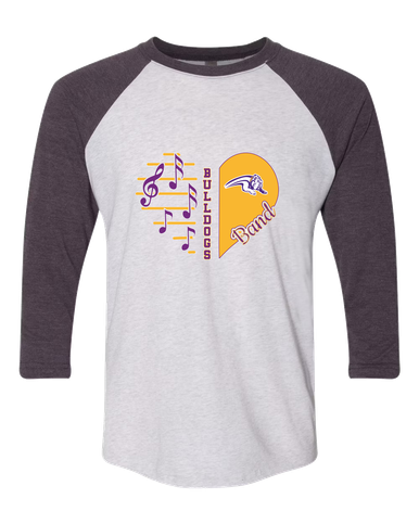 Wauconda Bulldogs Heart Band Women's Baseball T-Shirt