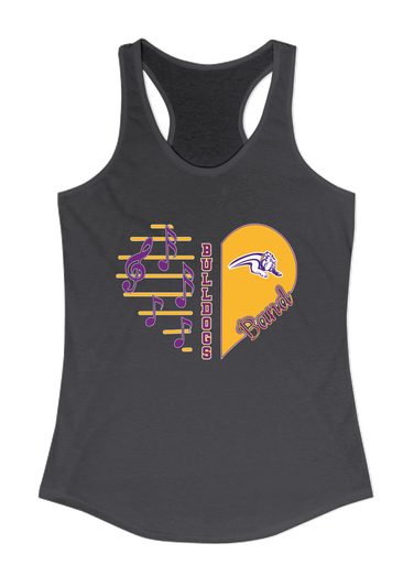 Wauconda Bulldogs Heart Band Women's Tank Top