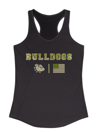 C.D. Hylton Bulldogs Camo Flag Women's Tank Top