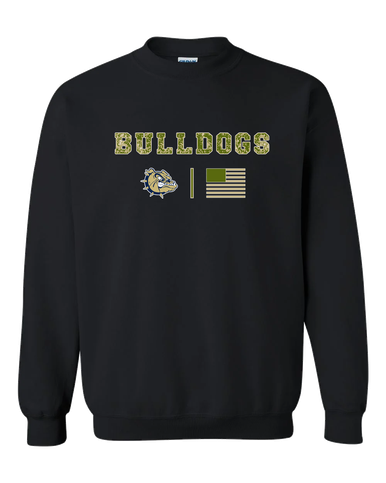 C.D. Hylton Bulldogs Camo Flag Men's Sweatshirt