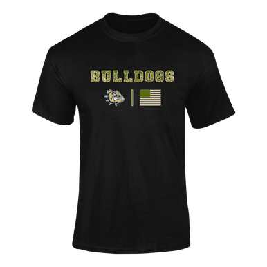 C.D. Hylton Bulldogs Camo Flag Men's SS T-Shirt