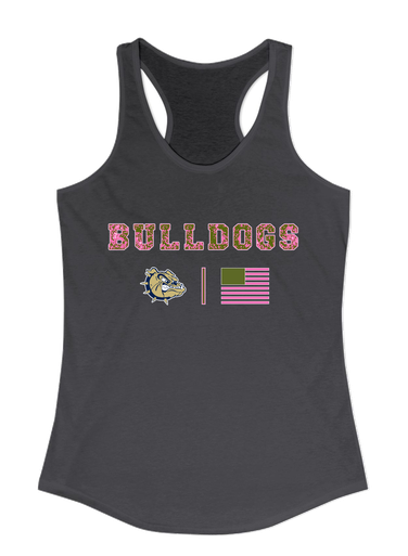 C.D. Hylton Bulldogs Pink Camo Flag Women's Tank Top