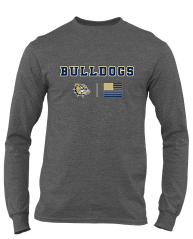 C.D. Hylton Bulldogs Team Colors Flag Men's Premium LS T-Shirt