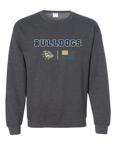 C.D. Hylton Bulldogs Team Colors Flag Men's Sweatshirt