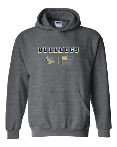 C.D. Hylton Bulldogs Team Colors Flag Men's Hoodie