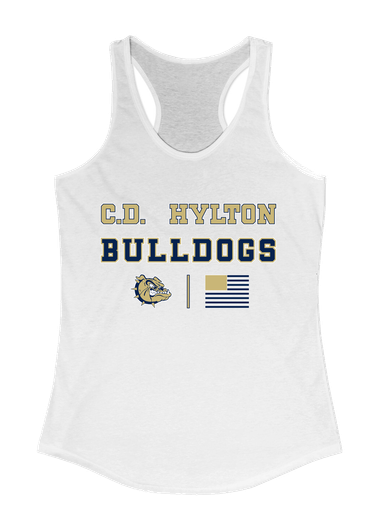 C.D. Hylton Bulldogs Spirit Flag Women's Tank Top