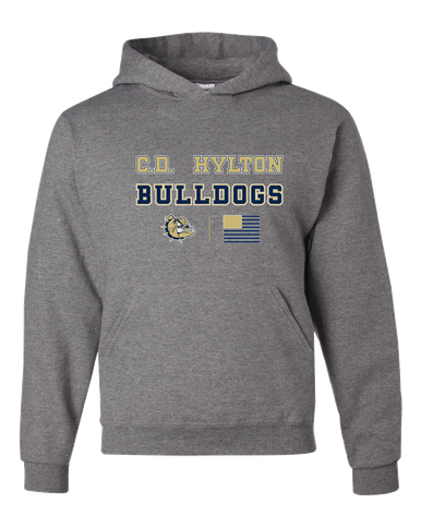 C.D. Hylton Bulldogs Spirit Flag Men's Premium Hoodie