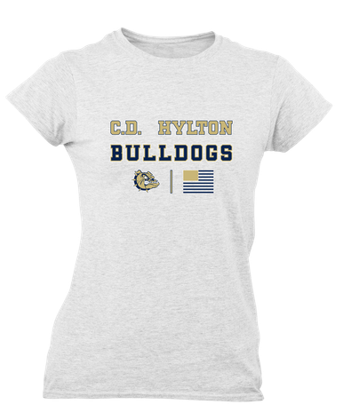 C.D. Hylton Bulldogs Spirit Flag Women's Premium SS T-Shirt