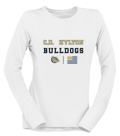 C.D. Hylton Bulldogs Spirit Flag Women's Premium LS T-Shirt