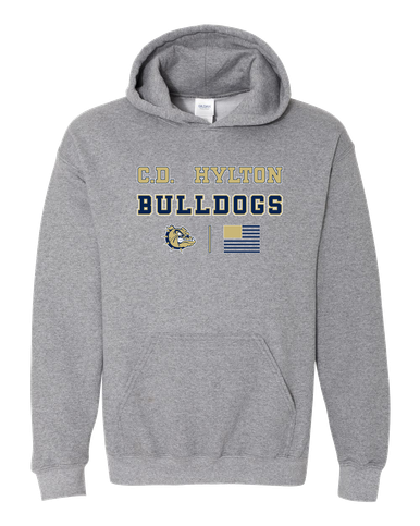 C.D. Hylton Bulldogs Spirit Flag Men's Hoodie