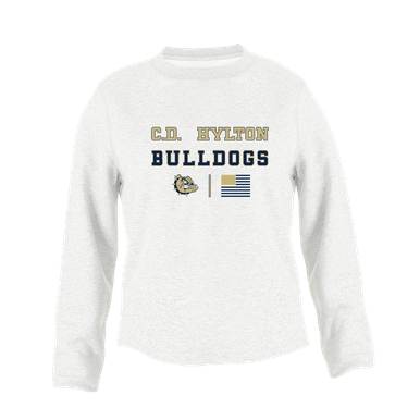C.D. Hylton Bulldogs Spirit Flag Women's Sweatshirt