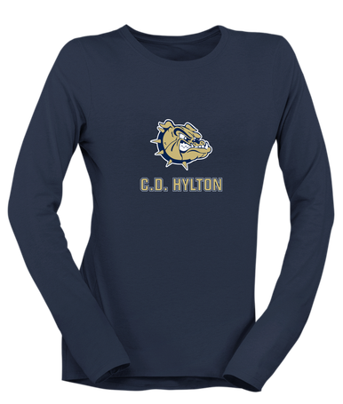 C.D. Hylton Bulldogs Mascot #2 Women's LS T-Shirt