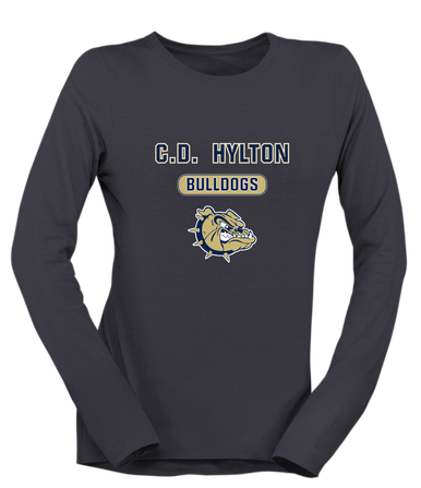 C.D. Hylton Bulldogs Mascot #3 Women's Premium LS T-Shirt