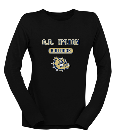 C.D. Hylton Bulldogs Mascot #3 Women's LS T-Shirt