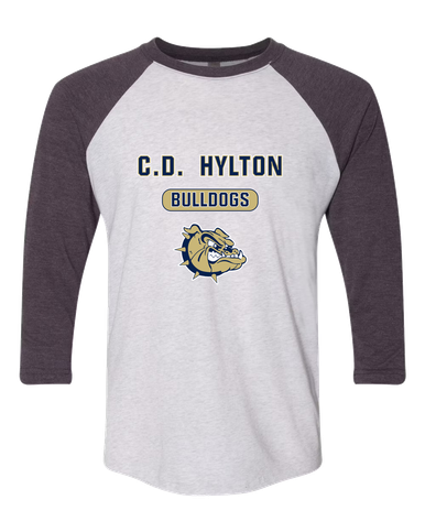C.D. Hylton Bulldogs Mascot #3 Women's Baseball T-Shirt