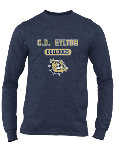 C.D. Hylton Bulldogs Mascot #3 Men's LS T-Shirt