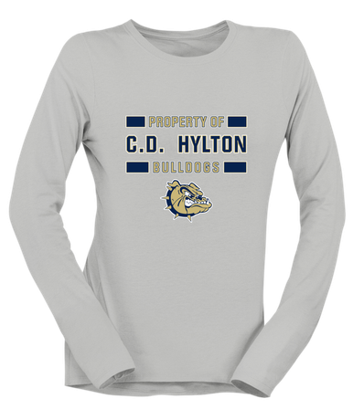 C.D. Hylton Bulldogs Property Of Women's Premium LS T-Shirt