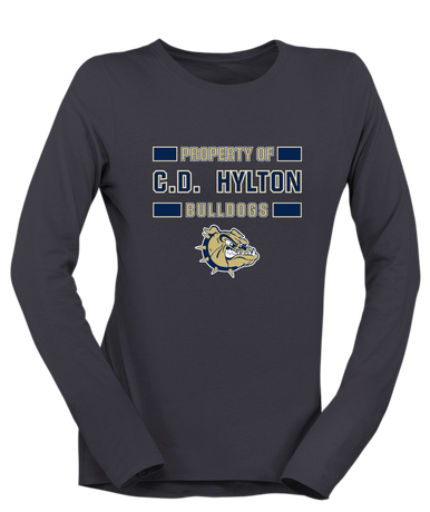 C.D. Hylton Bulldogs Property Of Women's LS T-Shirt