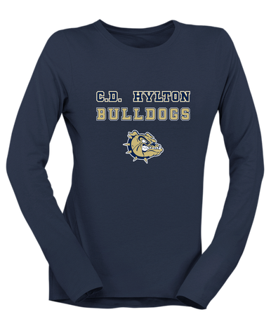 C.D. Hylton Bulldogs Spirit Women's LS T-Shirt