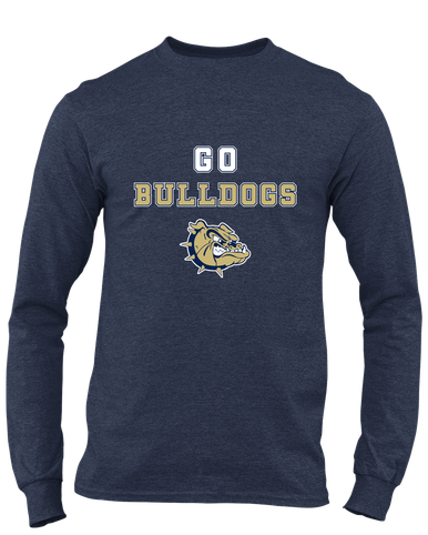 C.D. Hylton Bulldogs Go Team Men's LS T-Shirt