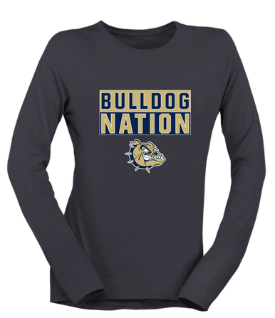 C.D. Hylton Bulldogs Nation #1 Women's Premium LS T-Shirt
