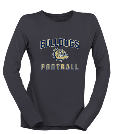 C.D. Hylton Bulldogs Football #1 Women's LS T-Shirt