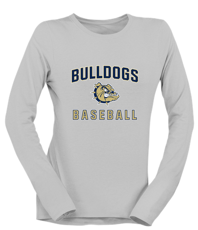 C.D. Hylton Bulldogs Baseball #1 Women's LS T-Shirt