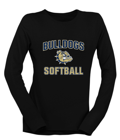 C.D. Hylton Bulldogs Softball #1 Women's LS T-Shirt