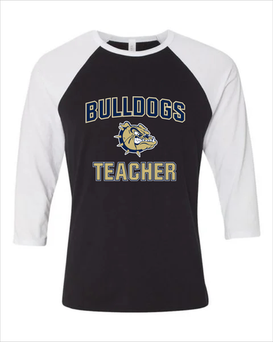 C.D. Hylton Bulldogs Teacher Men's Baseball T-Shirt