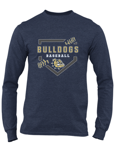 C.D. Hylton Bulldogs Baseball #2 Men's LS T-Shirt