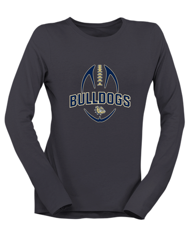C.D. Hylton Bulldogs Football #5 Women's LS T-Shirt