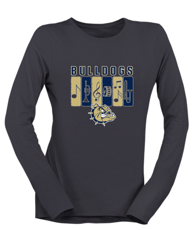 C.D. Hylton Bulldogs Band # 2 Women's LS T-Shirt