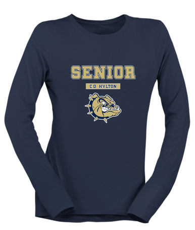 C.D. Hylton Bulldogs Senior #2 Women's Premium LS T-Shirt
