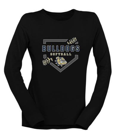 C.D. Hylton Bulldogs Softball #2 Women's Premium LS T-Shirt