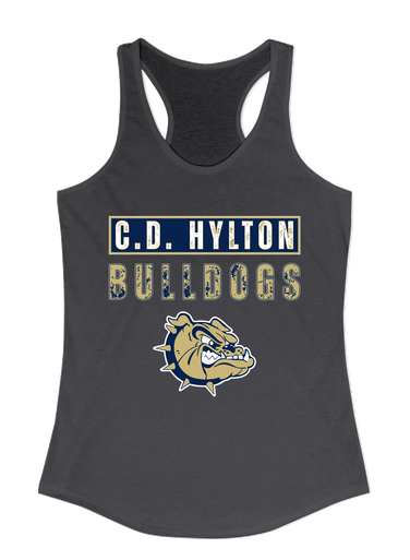 C.D. Hylton Bulldogs Mascot #9 Women's Tank Top