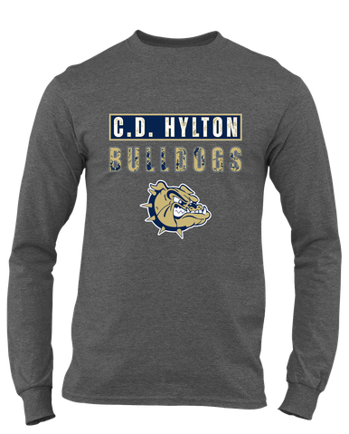 C.D. Hylton Bulldogs Mascot #9 Men's Premium LS T-Shirt
