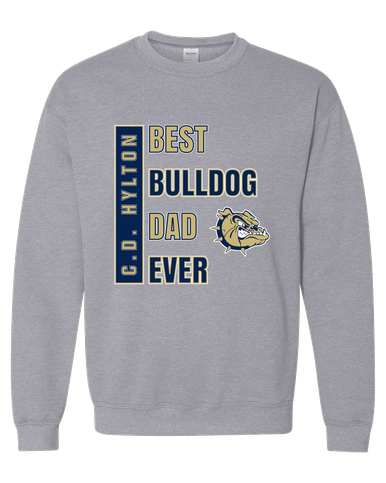 C.D. Hylton Bulldogs Best Bulldog Dad Men's Sweatshirt
