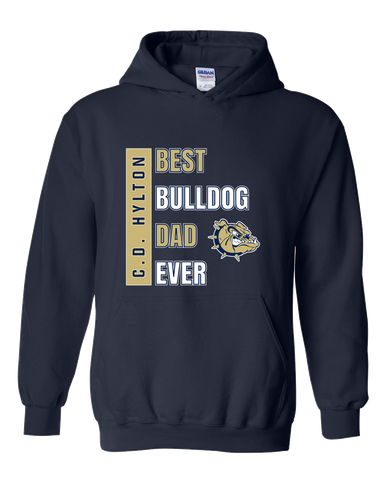 C.D. Hylton Bulldogs Best Bulldog Dad Men's Hoodie
