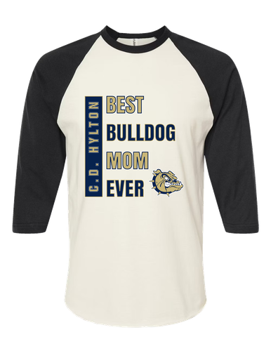 C.D. Hylton Bulldogs Best Bulldog Mom Women's Baseball T-Shirt