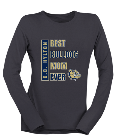 C.D. Hylton Bulldogs Best Bulldog Mom Women's LS T-Shirt
