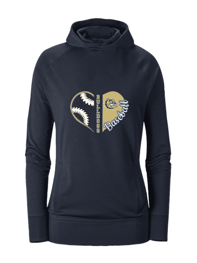 C.D. Hylton Bulldogs Heart Baseball Women's Hoodie