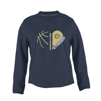 C.D. Hylton Bulldogs Heart Basketball Women's Sweatshirt