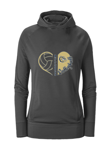 C.D. Hylton Bulldogs Heart Volleyball Women's Hoodie