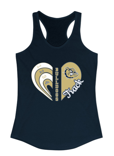 C.D. Hylton Bulldogs Heart Track Women's Tank Top