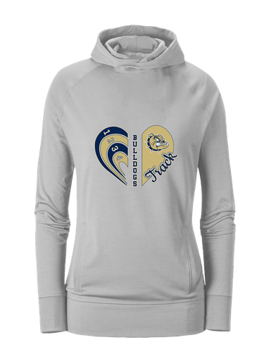 C.D. Hylton Bulldogs Heart Track Women's Hoodie