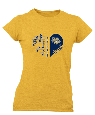 C.D. Hylton Bulldogs Heart Band Women's Premium SS T-Shirt